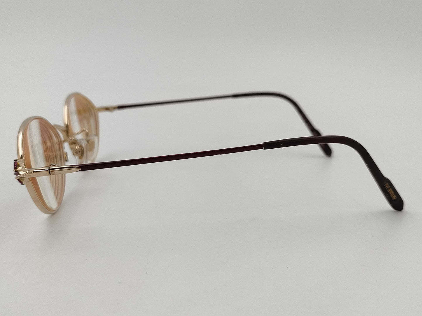 HOYA Glasses Metal x Plastic Ruby x Diamond Gold x Brown Sunglasses