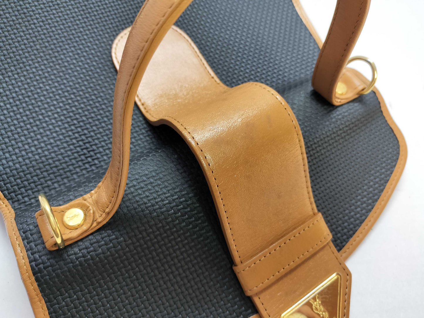 Yves Saint Laurent YSL Logo 2-Way Handbag, Two-Tone