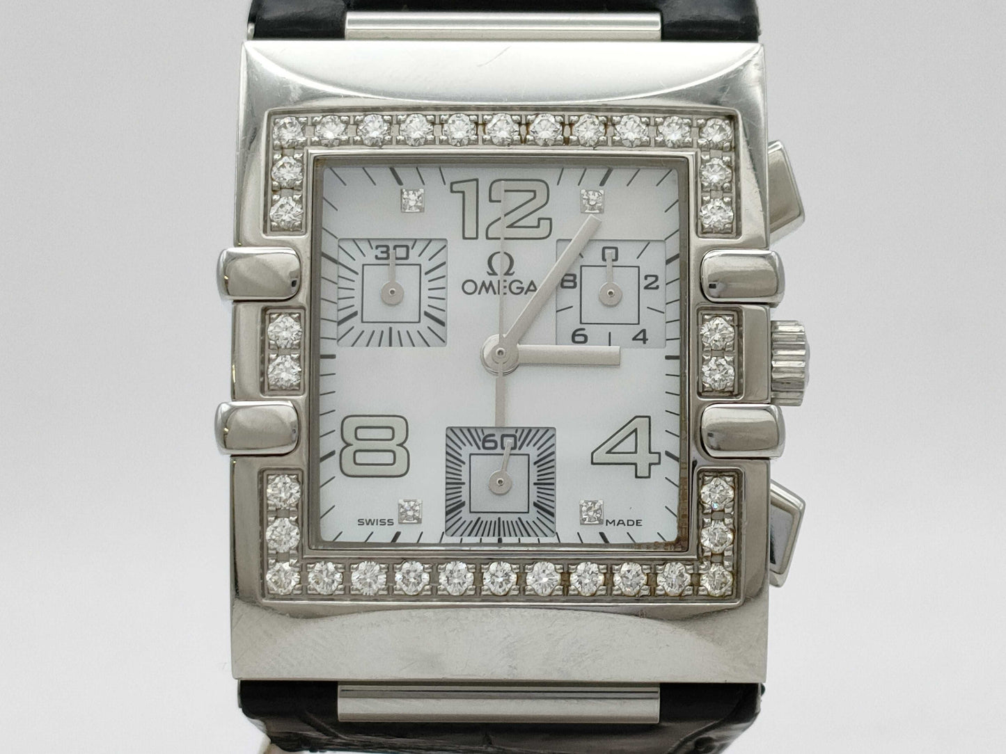 OMEGA Quadra Chronograph 1847.75.36 90378972 Quartz Shell Dial Women's Watch