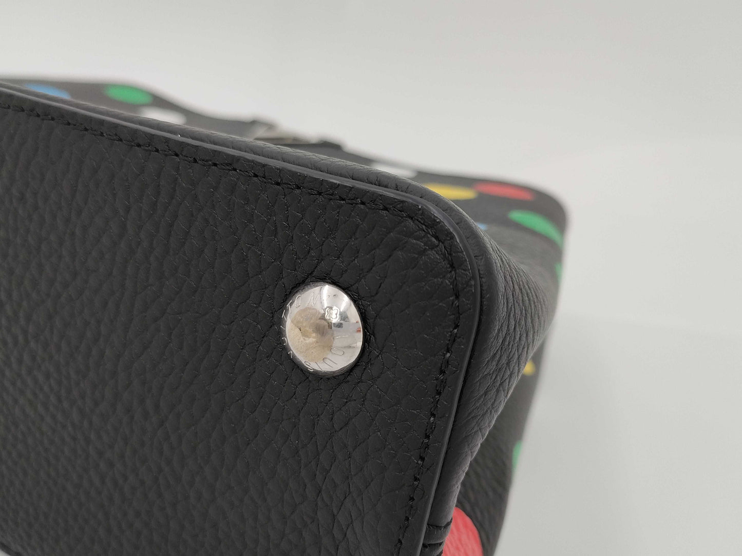 LOUIS VUITTON Yayoi Kusama Taurillon Capucines MM Handbag M21663 IC Handbag