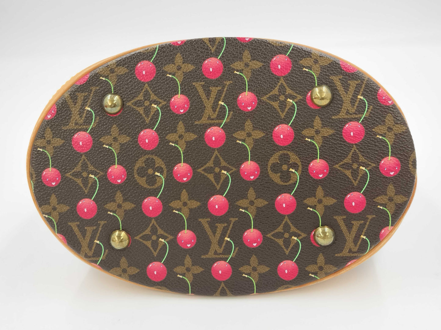 LOUIS VUITTON Cherry Bucket by Takashi Murakami, PM Monogram Cherry, M95012 FL0025 Tote Bag