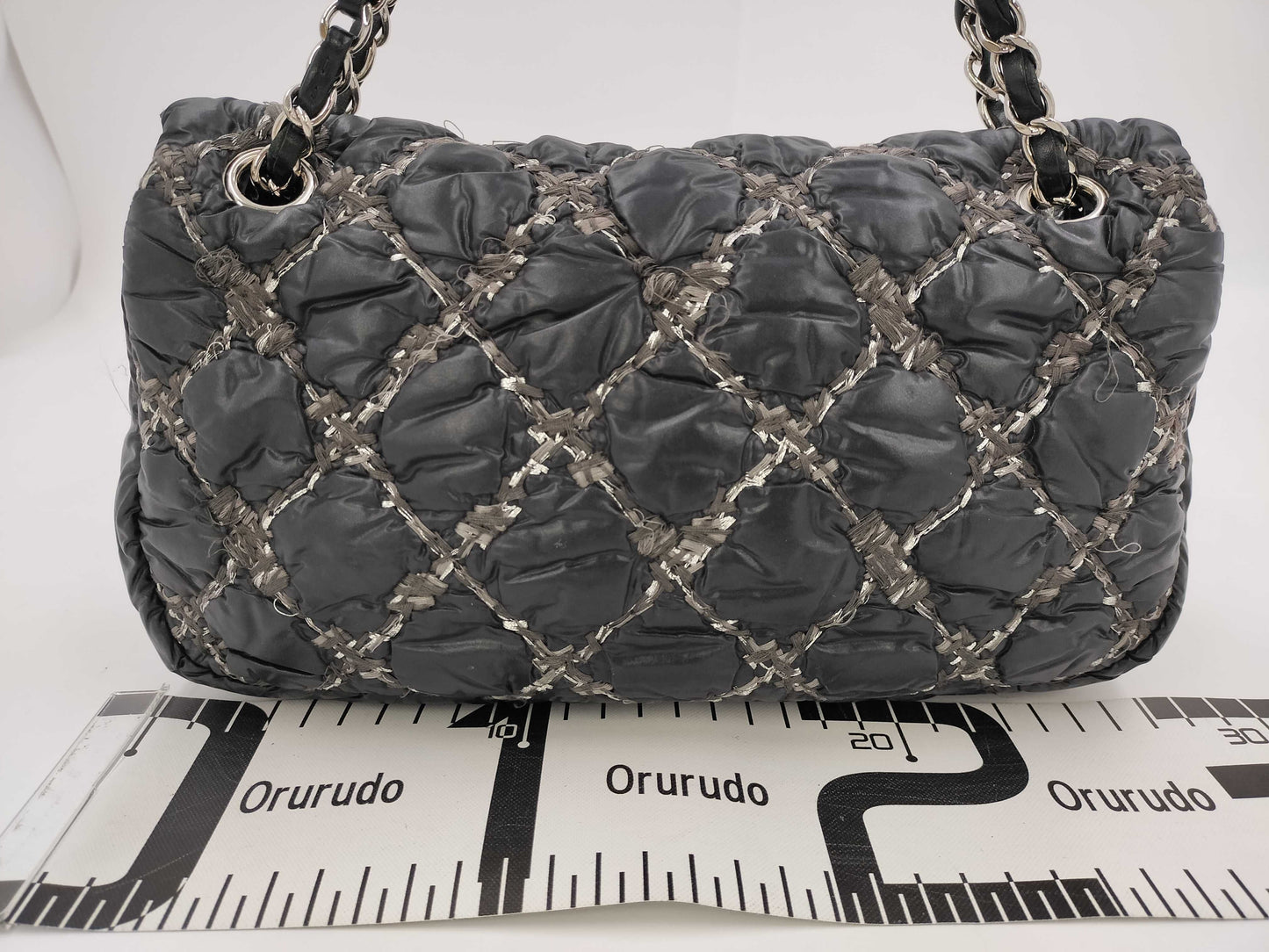 CHANEL Parisian Bubble Quilt Double Chain Shoulder Bag No. 14