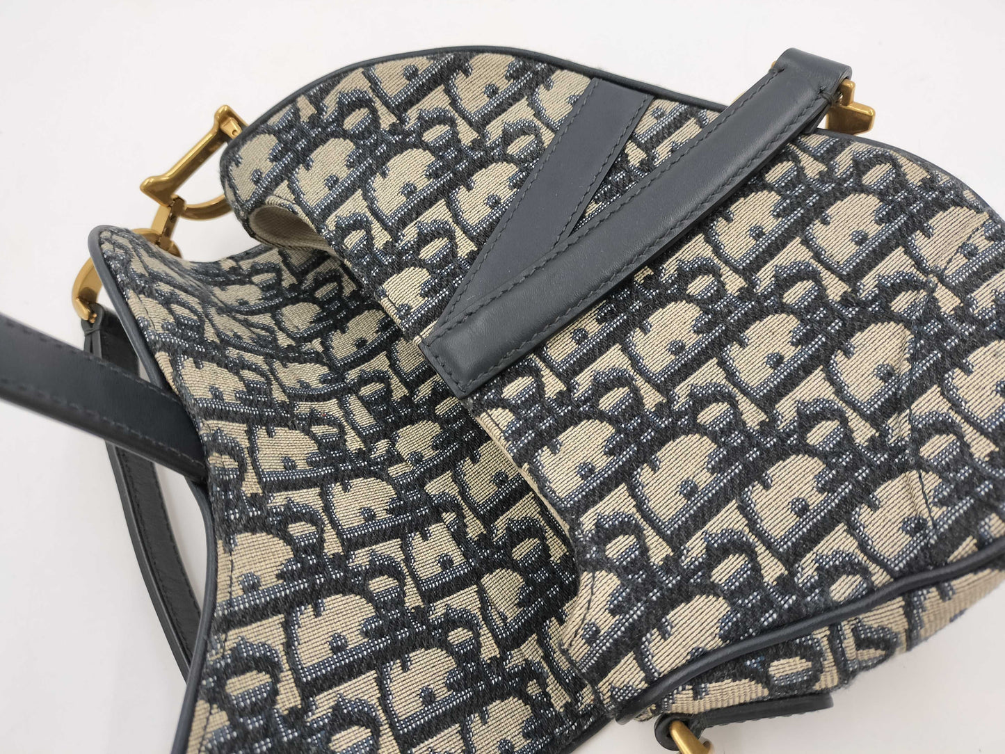 Dior Oblique Saddle Bag Canvas Shoulder Bag