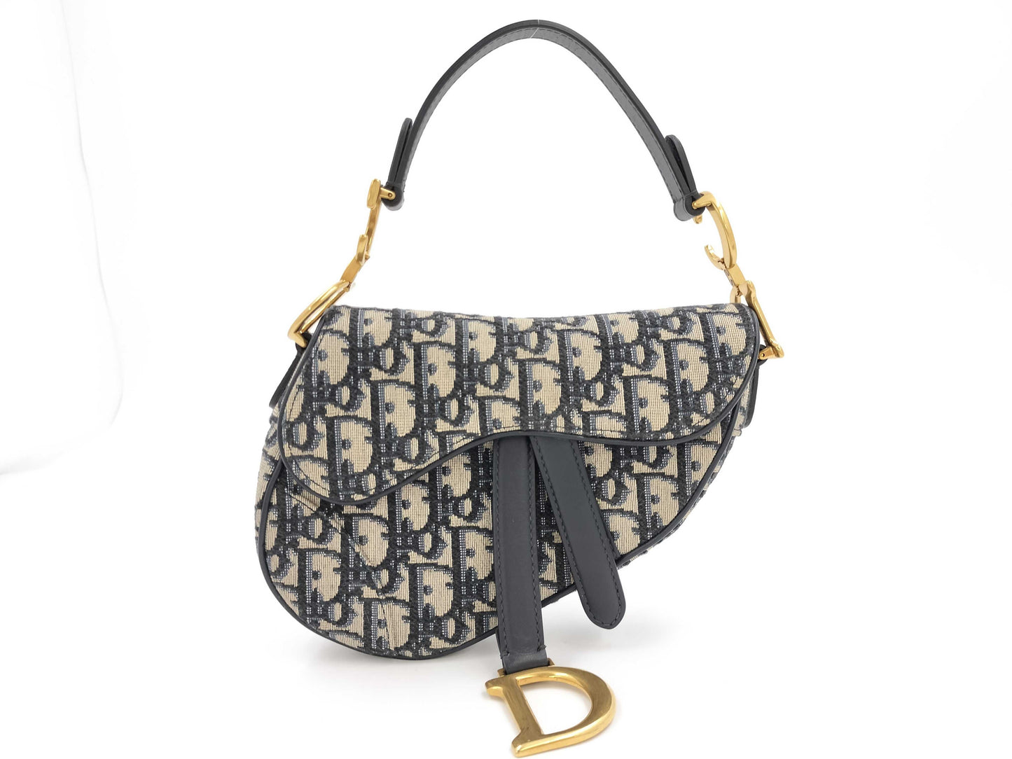 Dior Oblique Saddle Bag Canvas Shoulder Bag