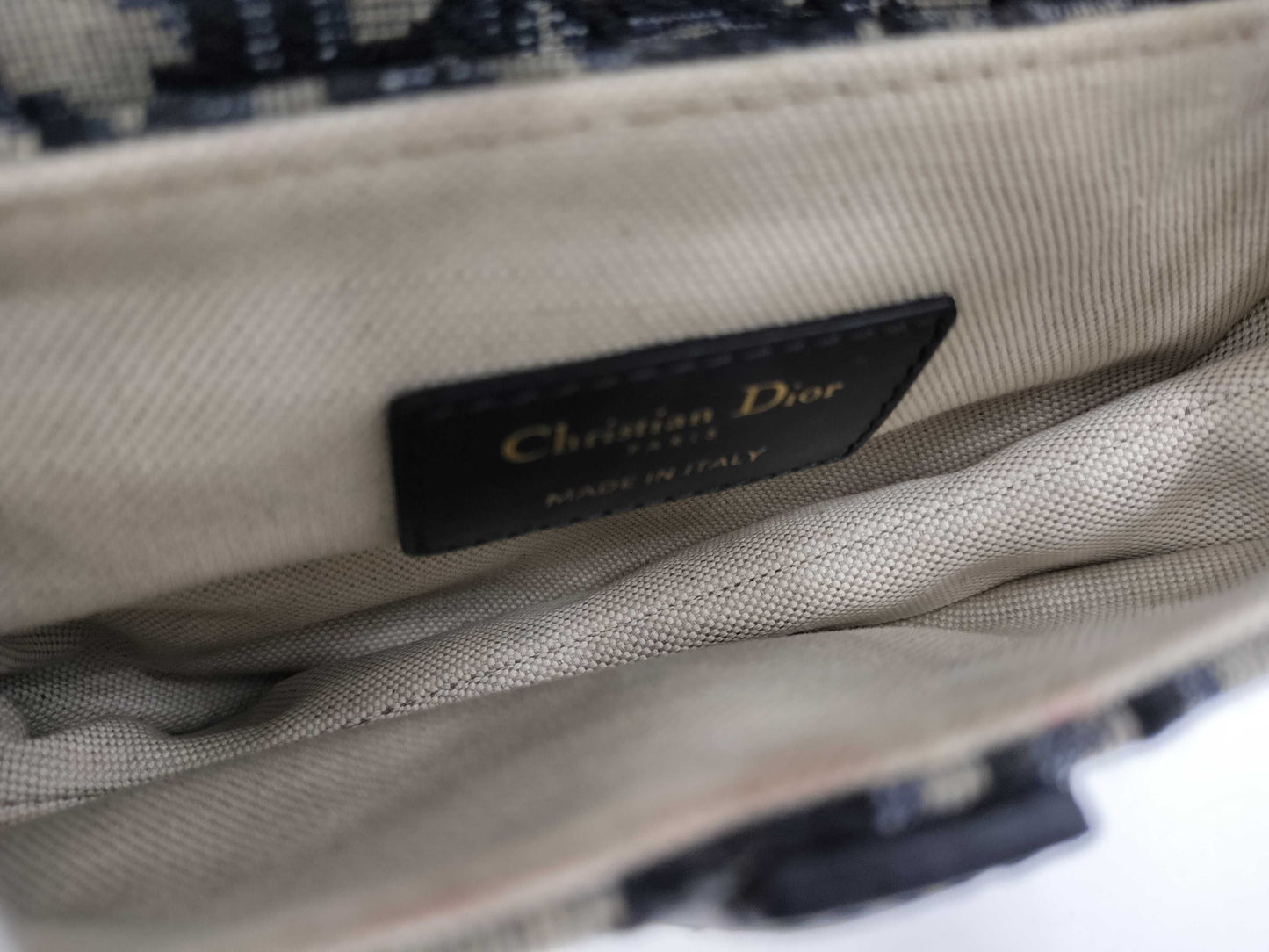 Dior Oblique Saddle Bag Canvas Shoulder Bag