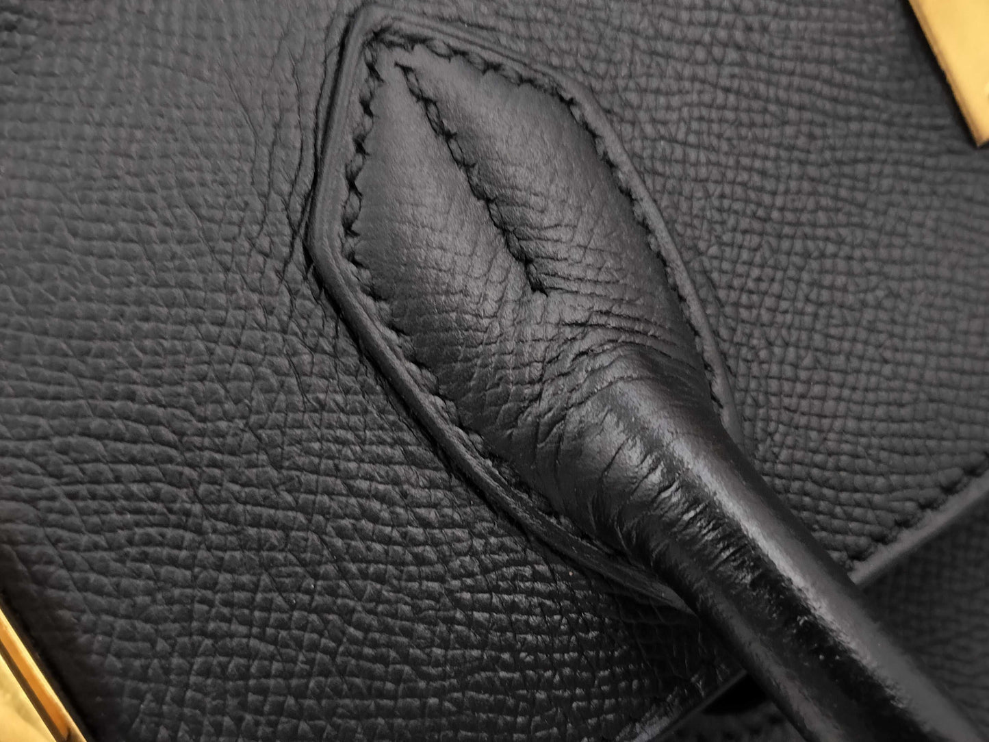HERMES Birkin 40 Couchvel Black Handbag with 〇X Stamp