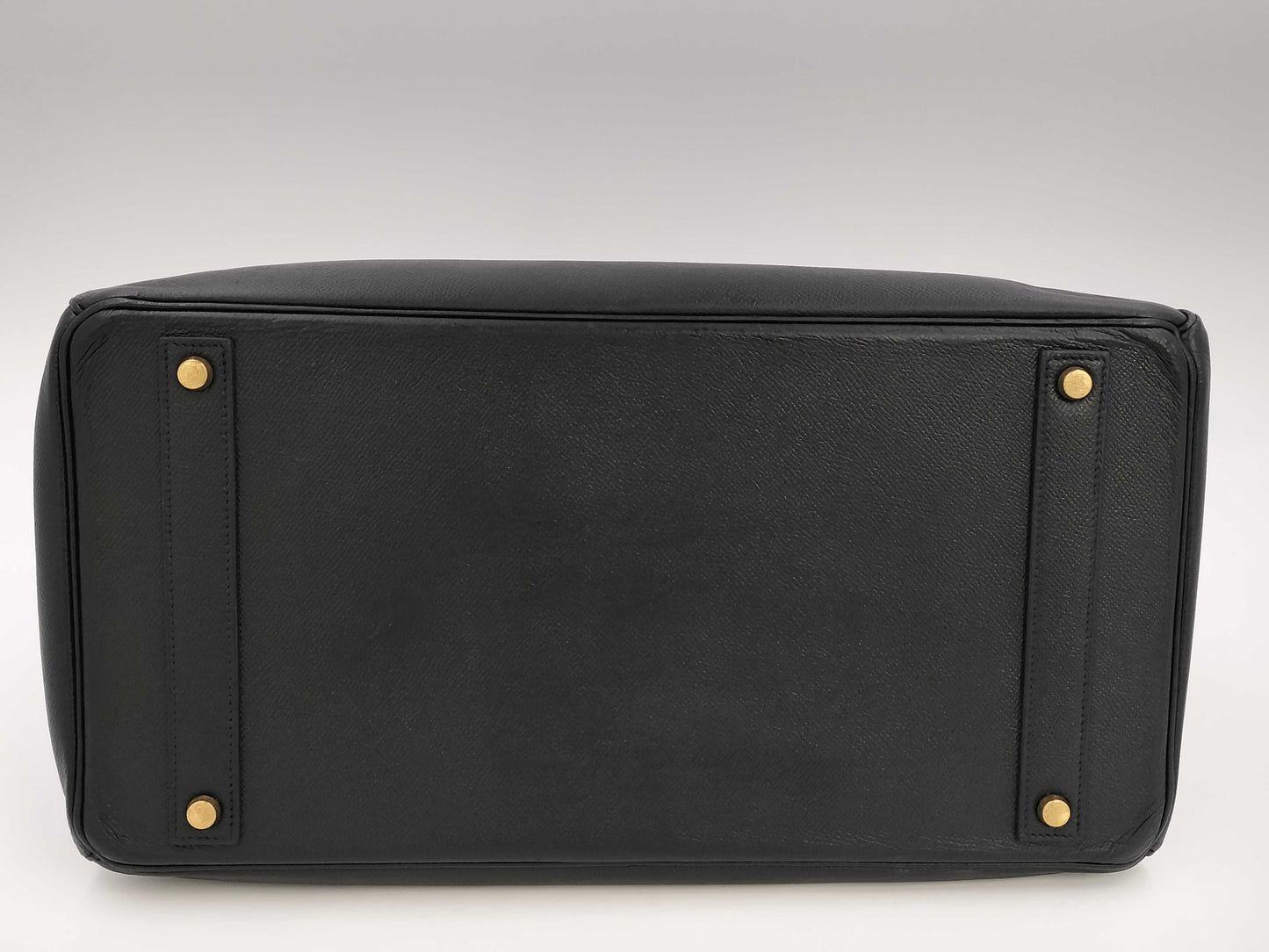HERMES Birkin 40 Couchvel Black Handbag with 〇X Stamp