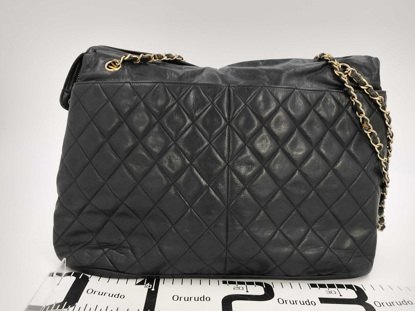 CHANEL Lambskin Tote Bag, Black, No. 1