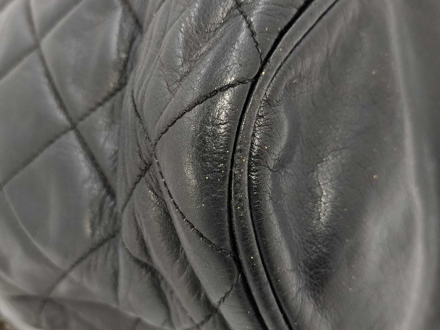 CHANEL Lambskin Tote Bag, Black, No. 1