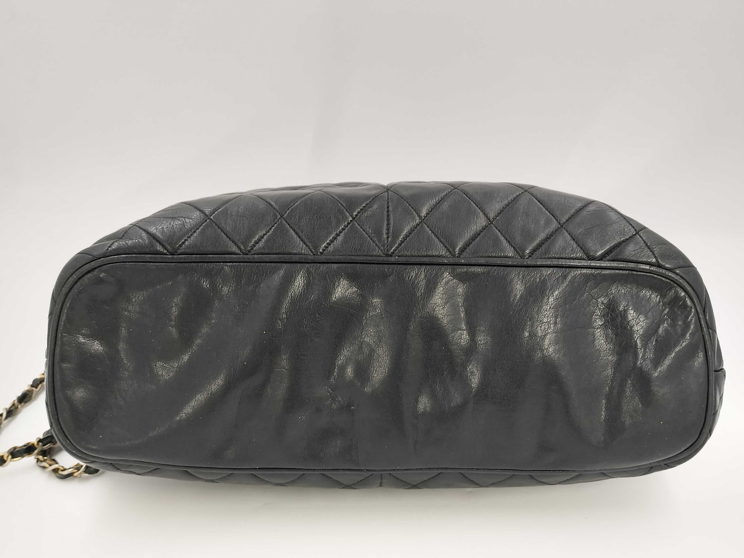 CHANEL Lambskin Tote Bag, Black, No. 1