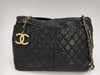 CHANEL Lambskin Tote Bag, Black, No. 1