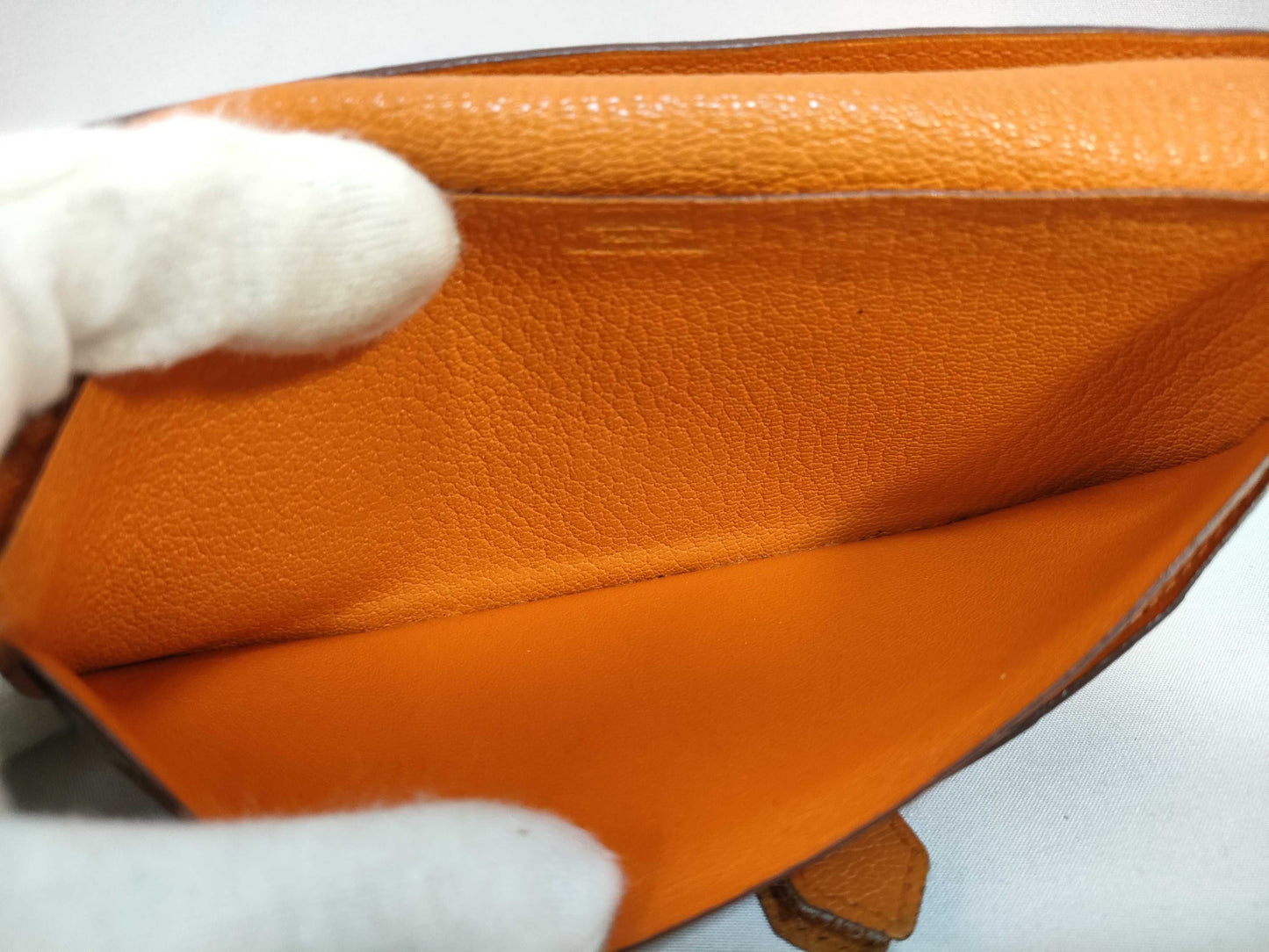 HERMES Bearn Hermes Bearn ?K engraved wallet
