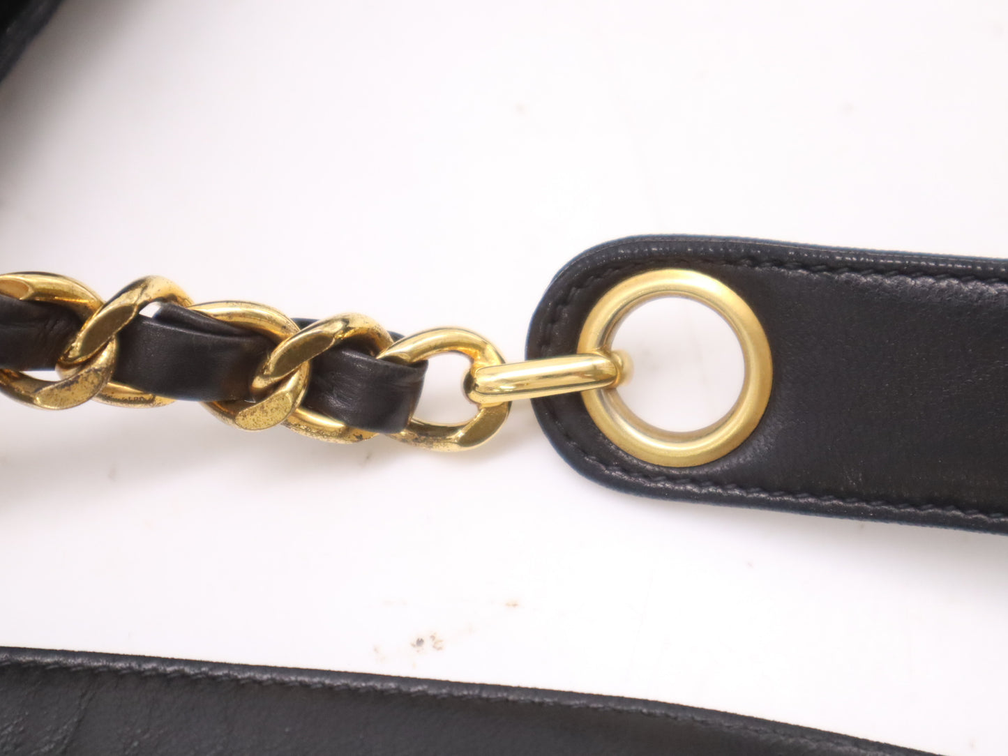 CHANEL Lambskin Chain Shoulder Bag with GD Hardware, Black