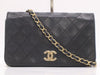 CHANEL Lambskin Mini Matelasse 19 Full Flap S Chain Gold Hardware Black Shoulder Bag