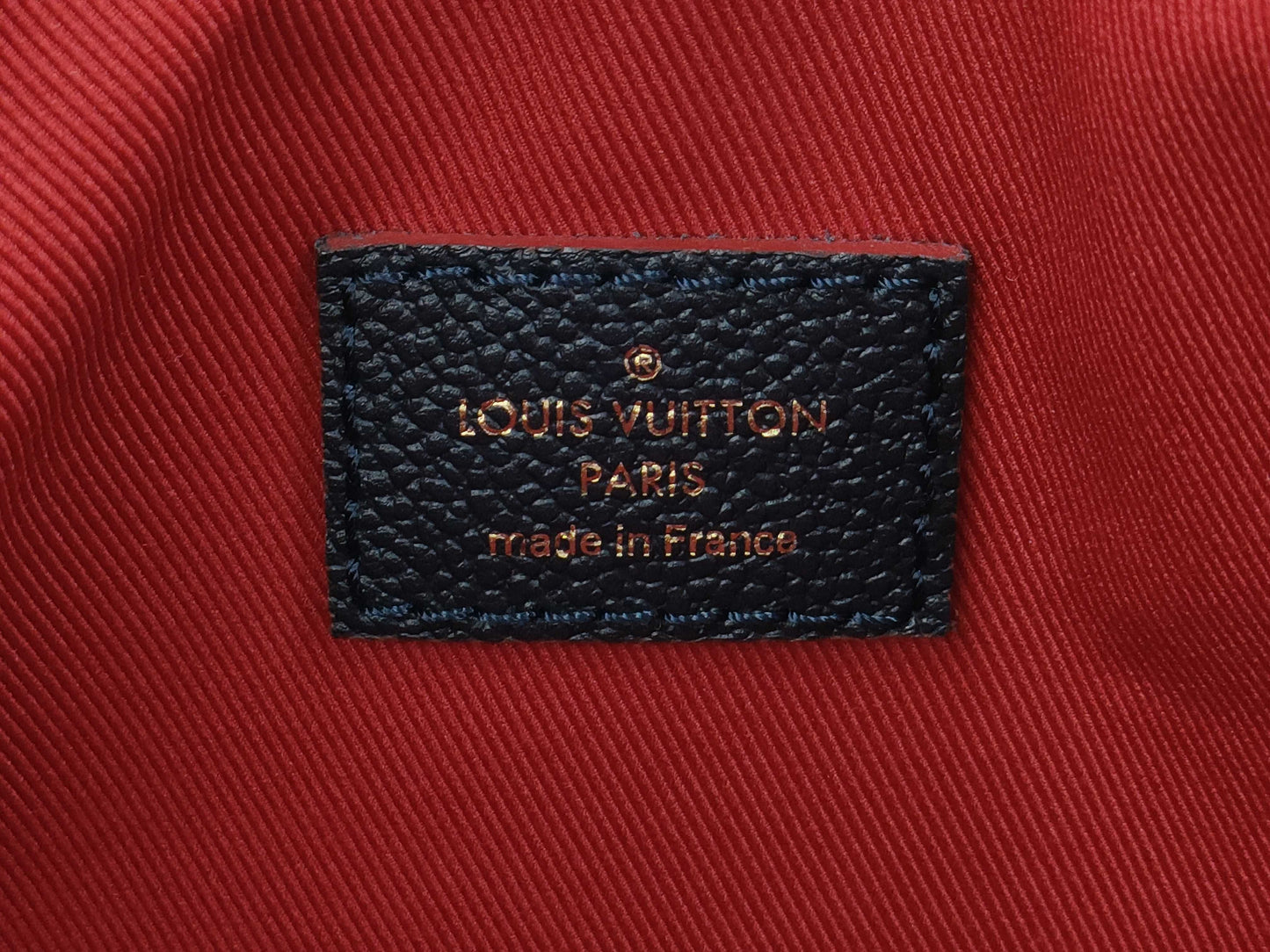 LOUIS VUITTON Pontu PM Tote Bag, Navy Blue with Gold Hardware, Monogram Empreinte, M43721 DU0199