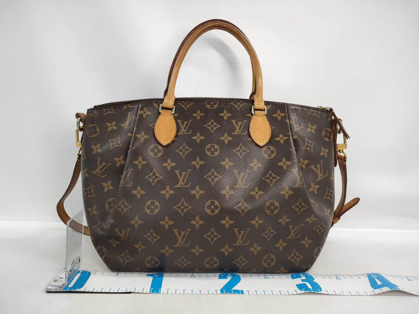 LOUIS VUITTON Turen PM 2-way bag, brown with gold hardware, Monogram canvas, M48813 MB0145, shoulder bag, handbag