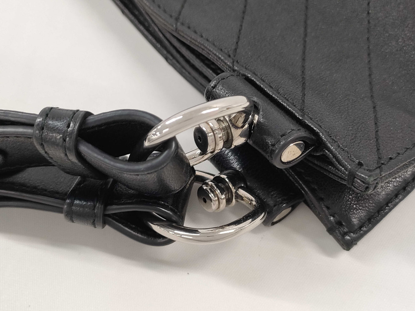GUCCI Blondie Small 2-way bag, black leather with silver hardware, 751518 493075 shoulder bag