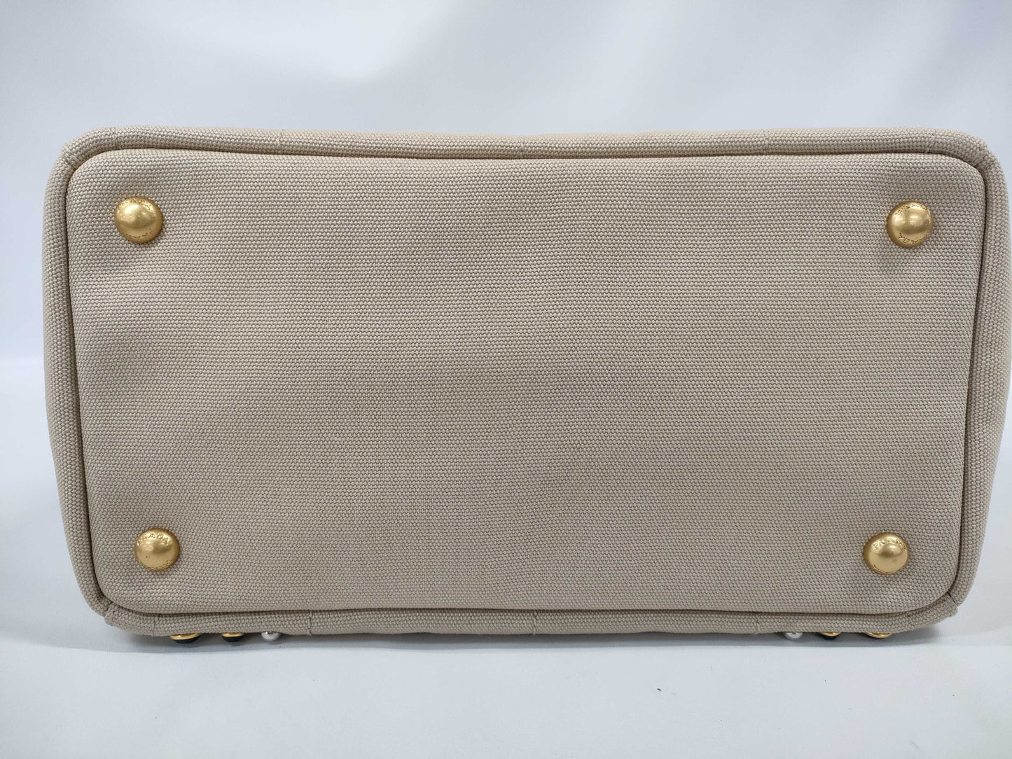 PRADA Beige Canapa 2-Way Handbag in Canvas B2439O