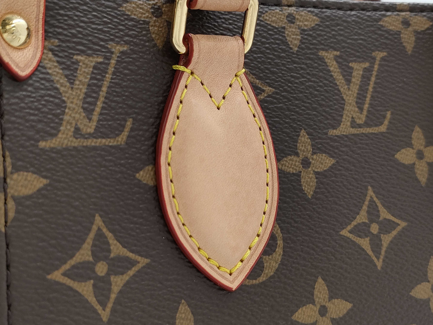 LOUIS VUITTON Monogram Sac Plat BB M46265 Brown RFID Enabled Handbag