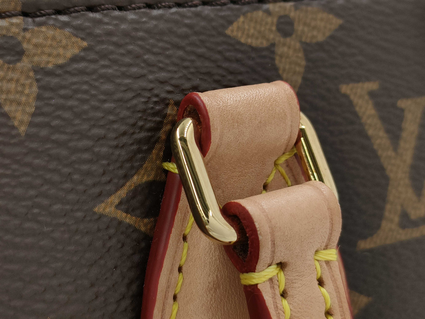 LOUIS VUITTON Monogram Sac Plat BB M46265 Brown RFID Enabled Handbag