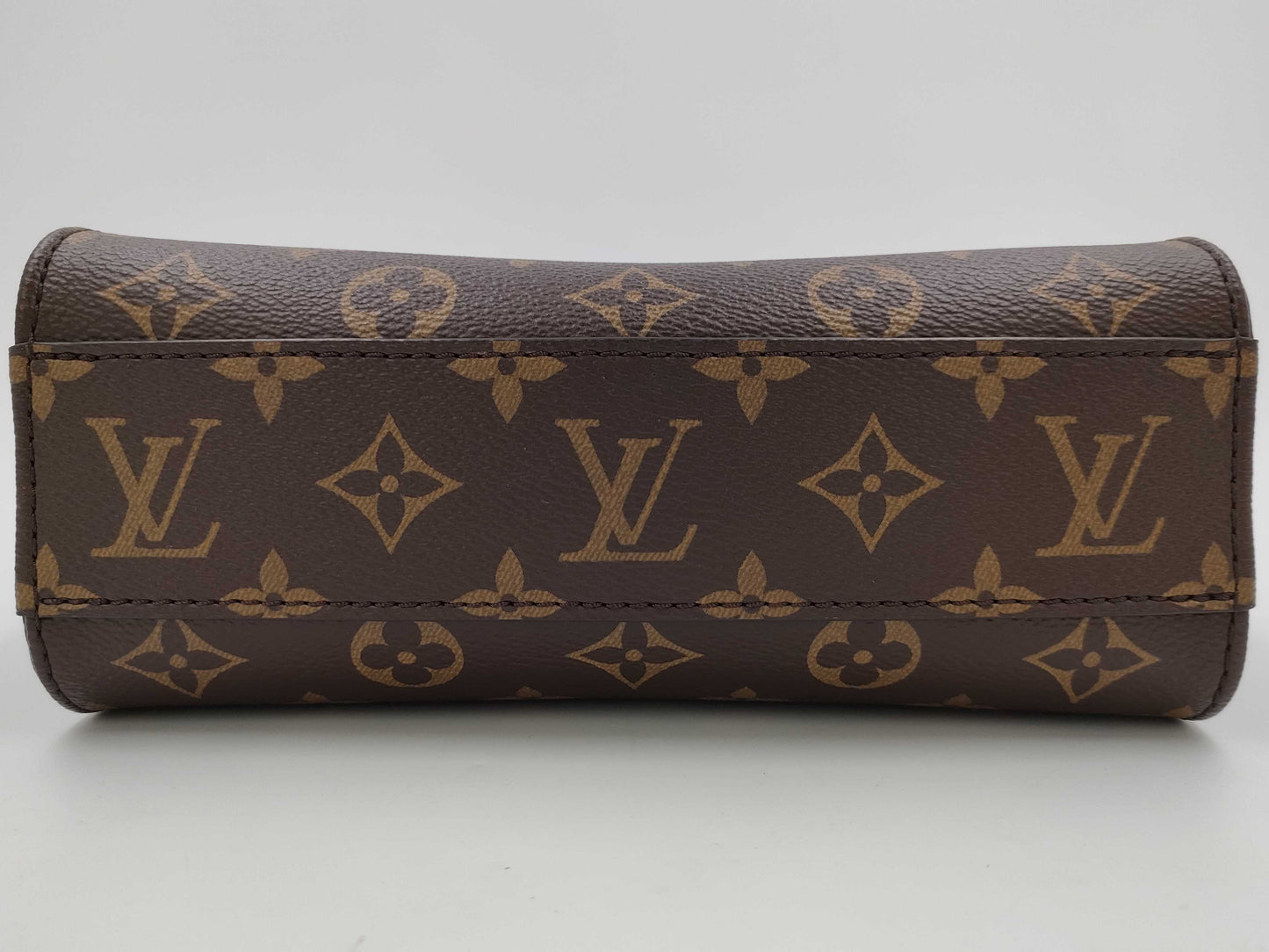 LOUIS VUITTON Monogram Sac Plat BB M46265 Brown RFID Enabled Handbag