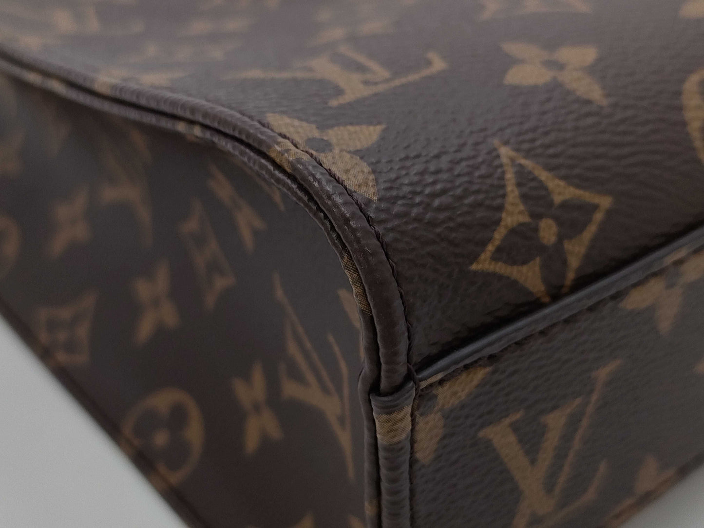 LOUIS VUITTON Monogram Sac Plat BB M46265 Brown RFID Enabled Handbag