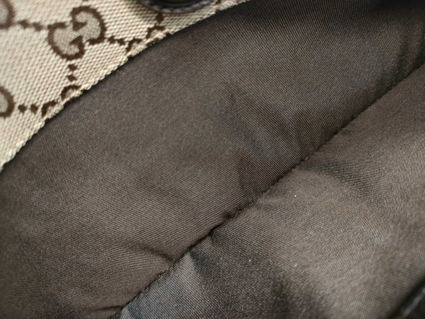 GUCCI GG Canvas and Leather Shoulder Bag, Beige and Brown, 449173, Dust Bag, Instructions, Shoulder Bag
