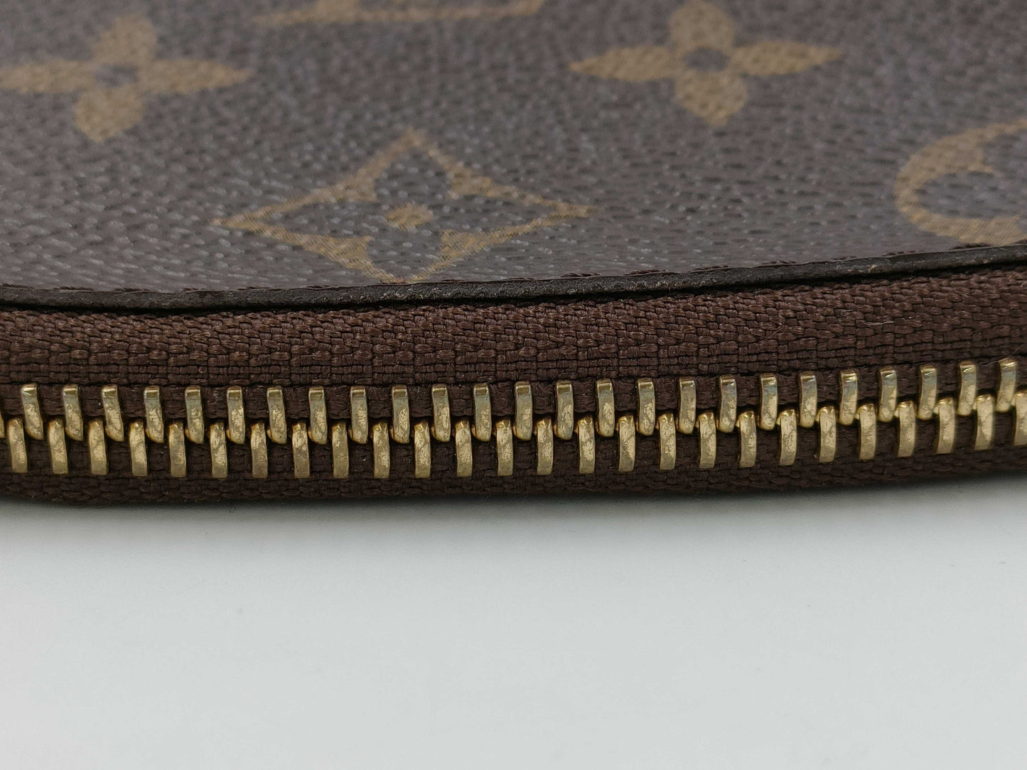 LOUIS VUITTON Cosmetic GM Pouch, Brown with Gold Hardware, Monogram Canvas, M47353, RFID Pouch