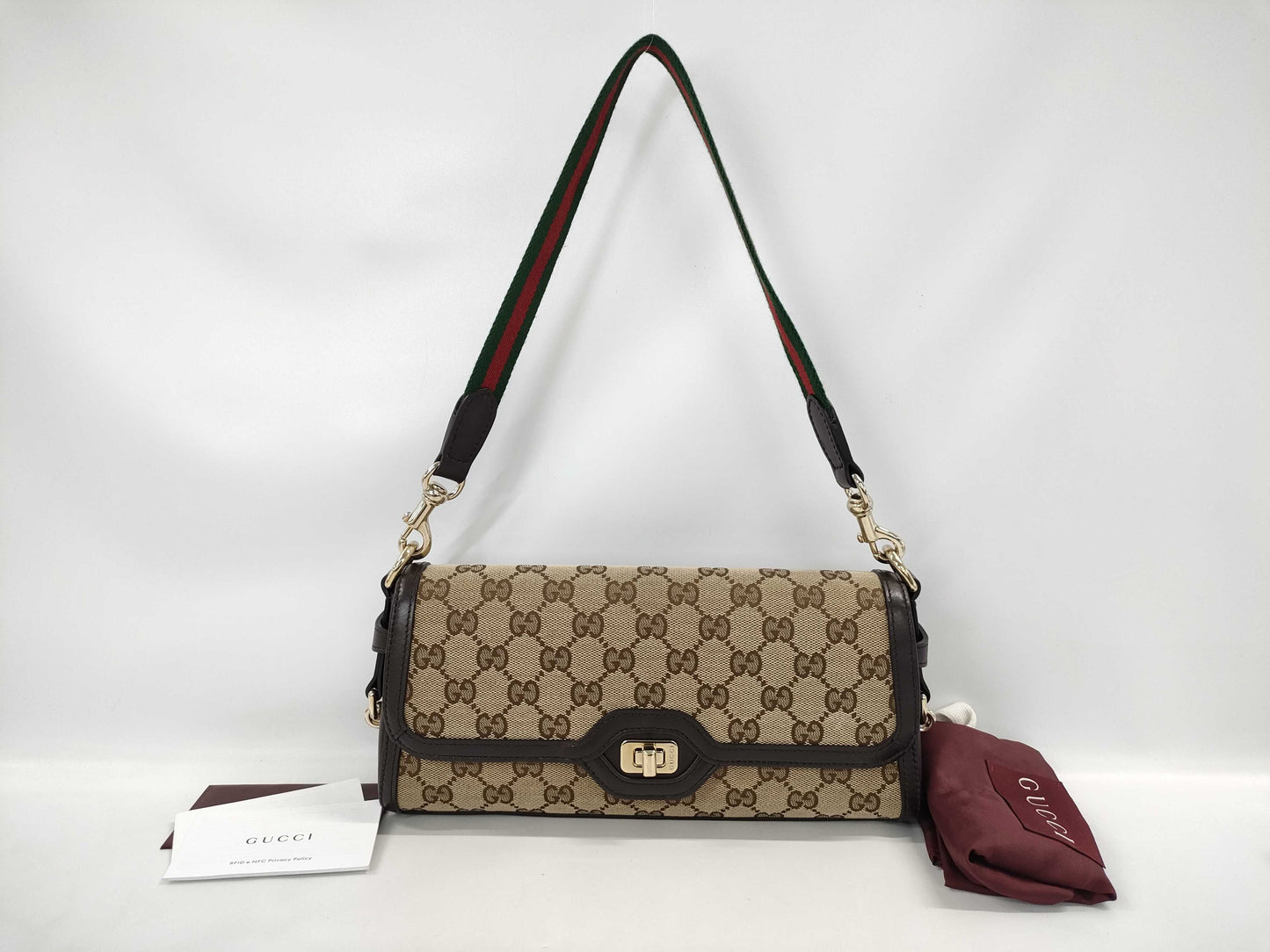 GUCCI GG Canvas Luce Beige/Brown Shoulder Bag Canvas/Leather 786027 520981 Shoulder Bag