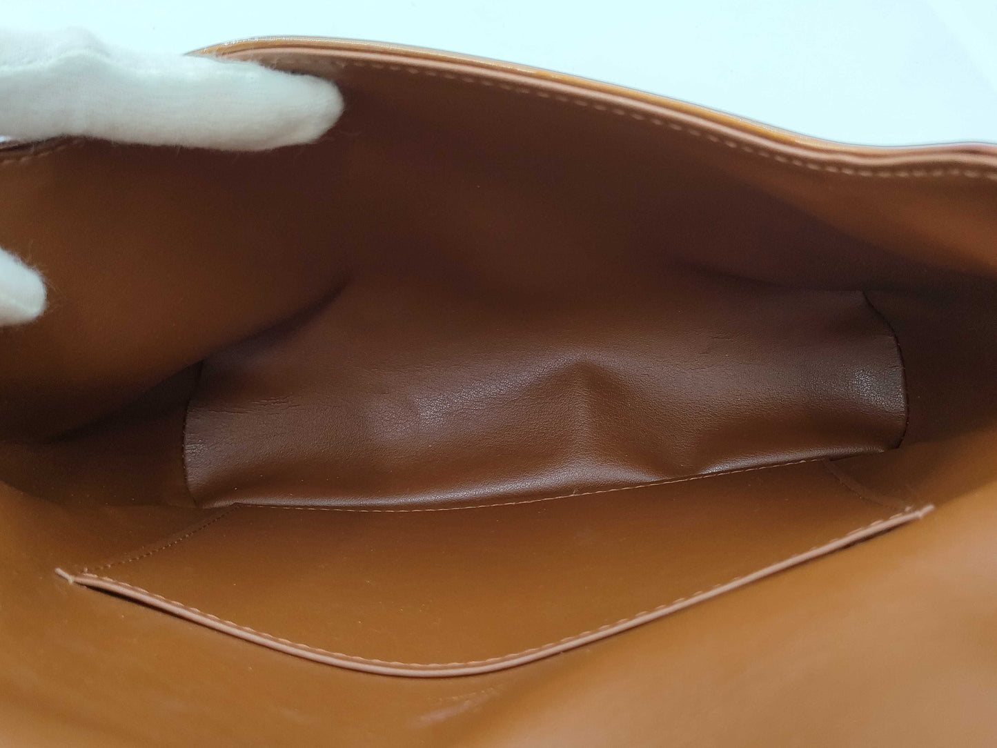 LOUIS VUITTON Monogram Vernis Thompson Street Shoulder Bag in Bronze with Gold Hardware, M91124 CA0090, Dust Bag