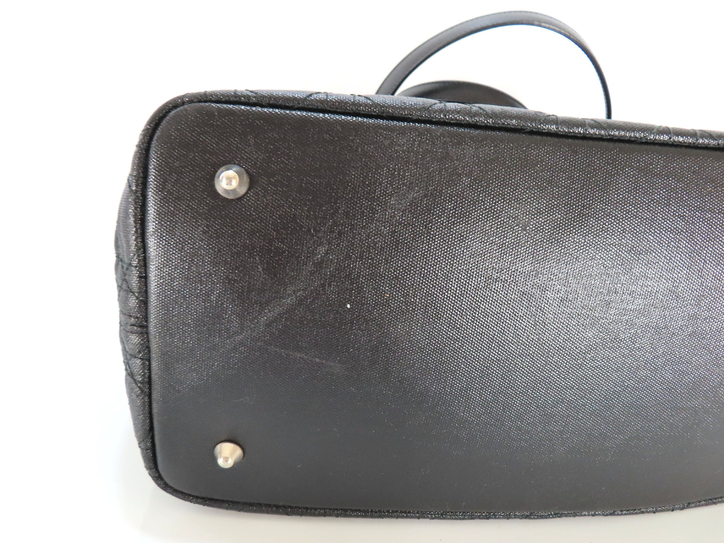 Christian Dior Cannage Panarea Tote Bag with G Hardware, Black