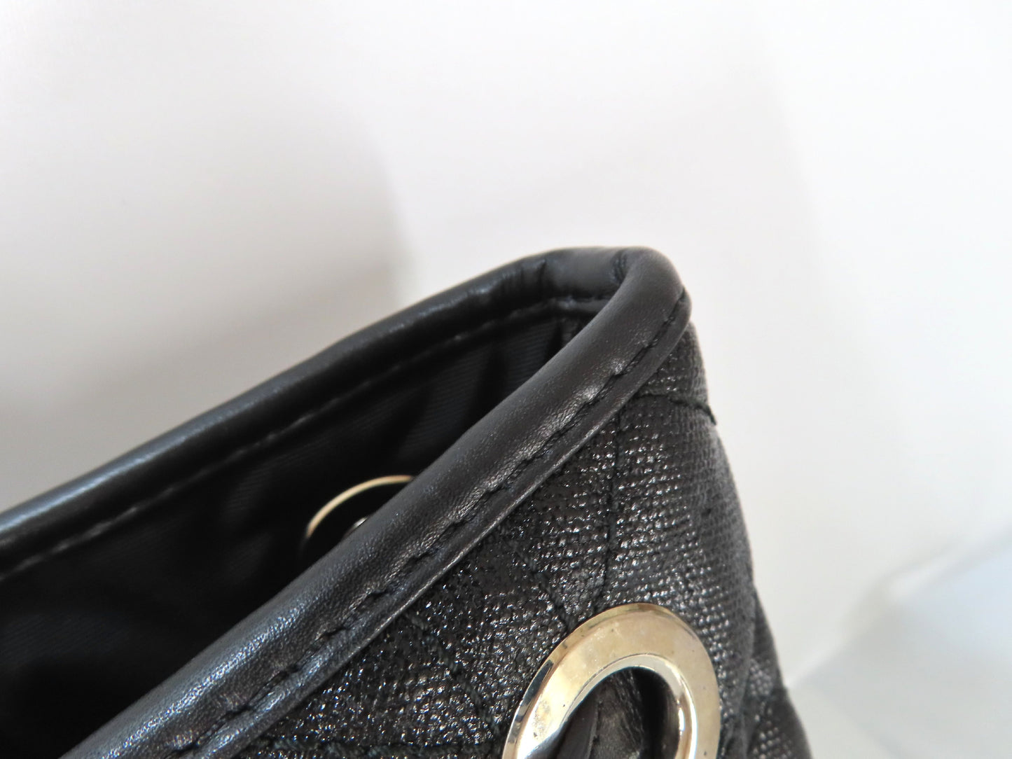 Christian Dior Cannage Panarea Tote Bag with G Hardware, Black