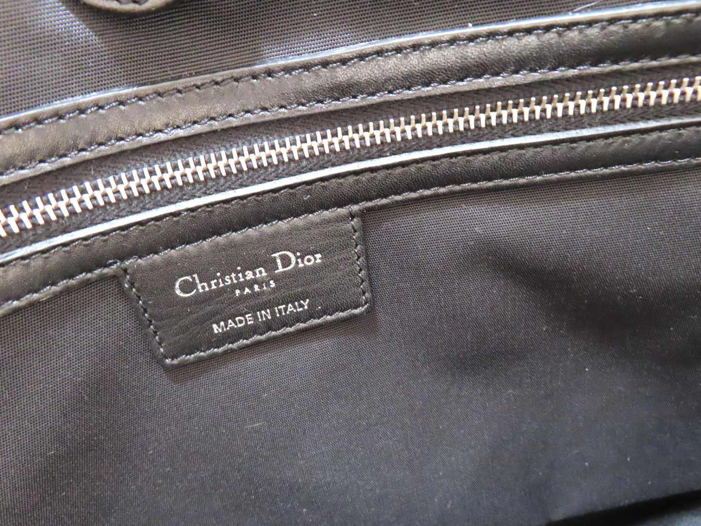 Christian Dior Cannage Panarea Tote Bag with G Hardware, Black