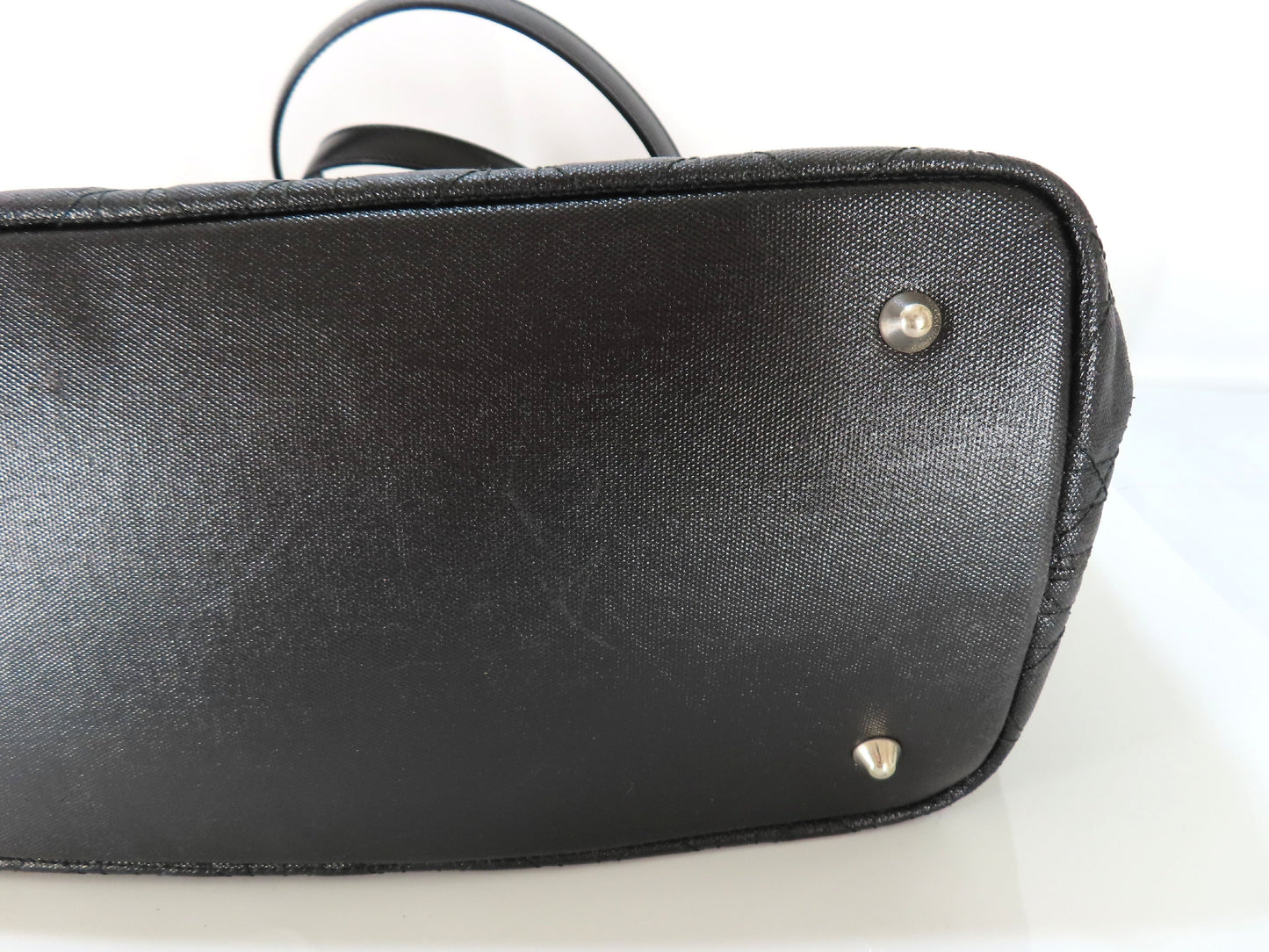 Christian Dior Cannage Panarea Tote Bag with G Hardware, Black