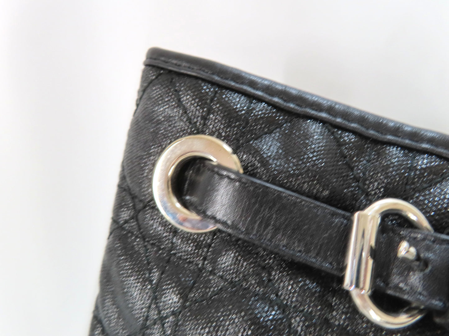 Christian Dior Cannage Panarea Tote Bag with G Hardware, Black