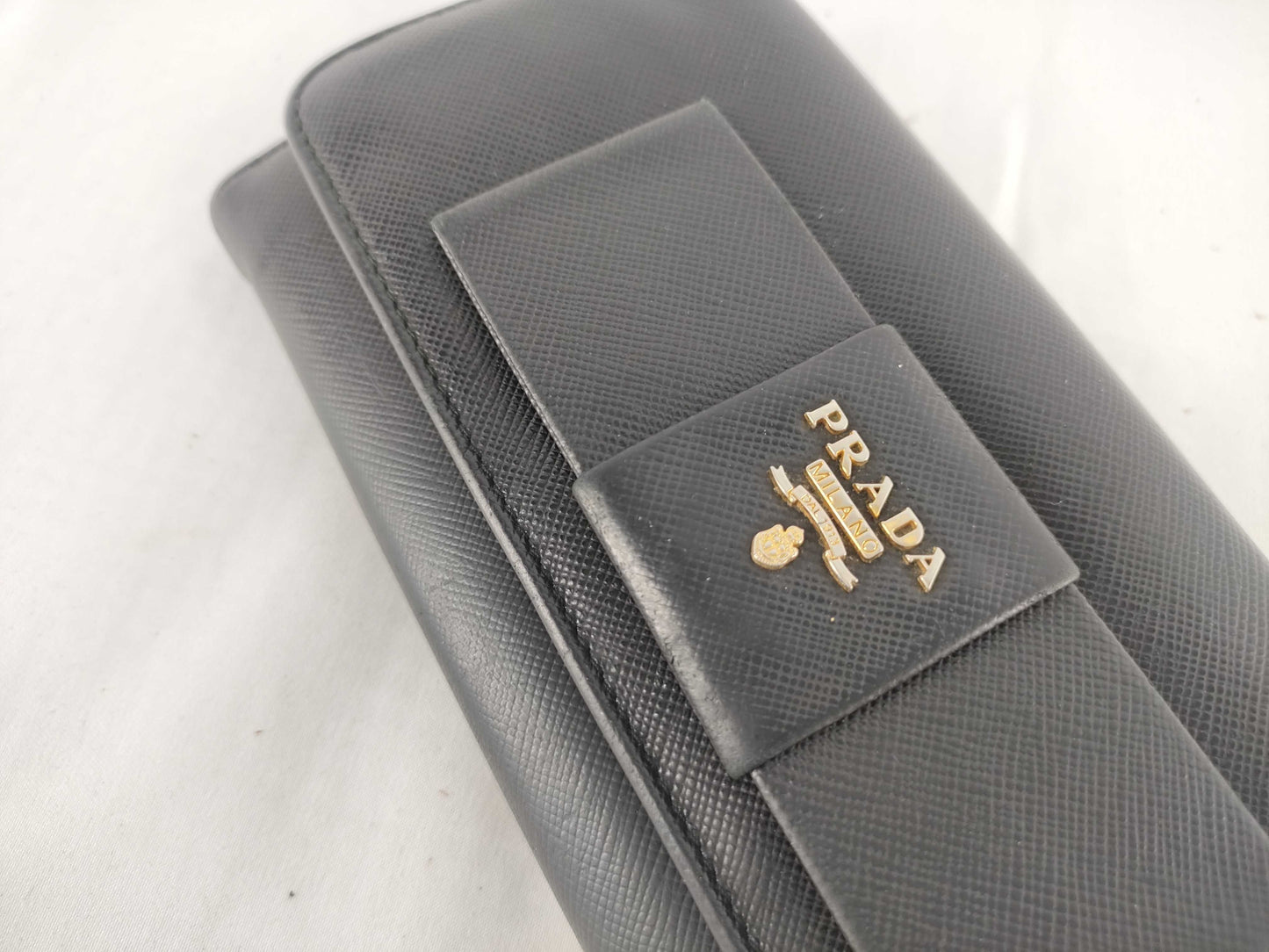 PRADA Saffiano Ribbon Long Wallet