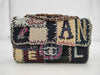 CHANEL Chain Shoulder Bag Patchwork Denim Tweed Leather Multicolor Silver Hardware 16 Series Shoulder Bag