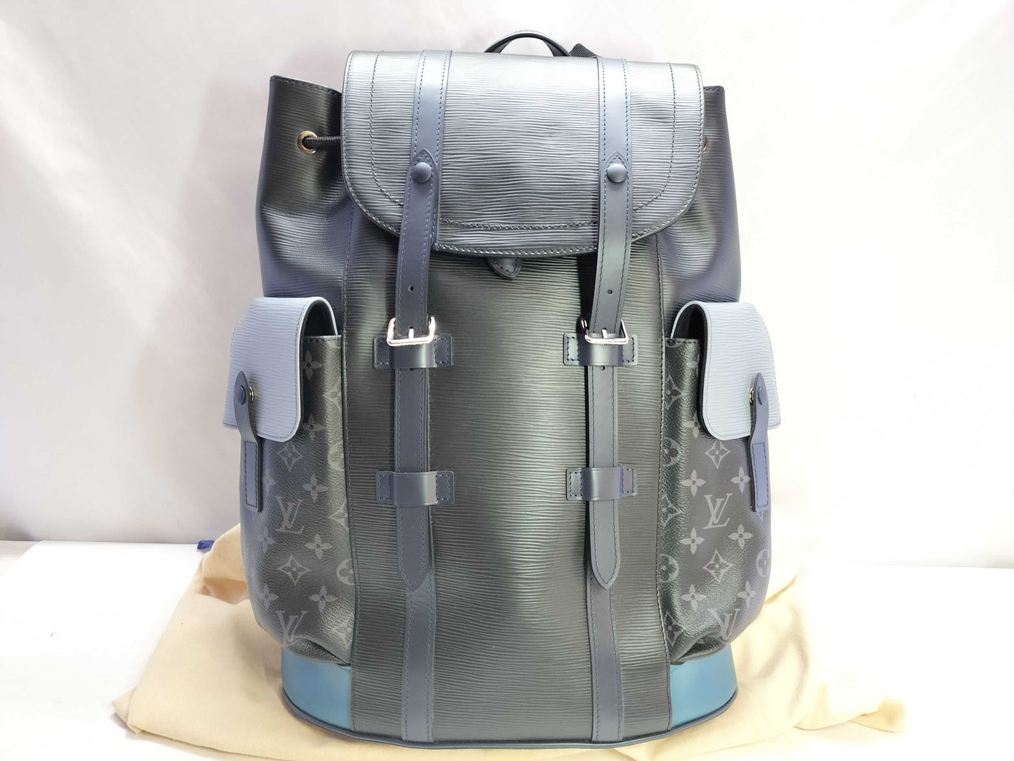 LOUIS VUITTON Christopher PM Epi Monogram Eclipse Backpack M53424