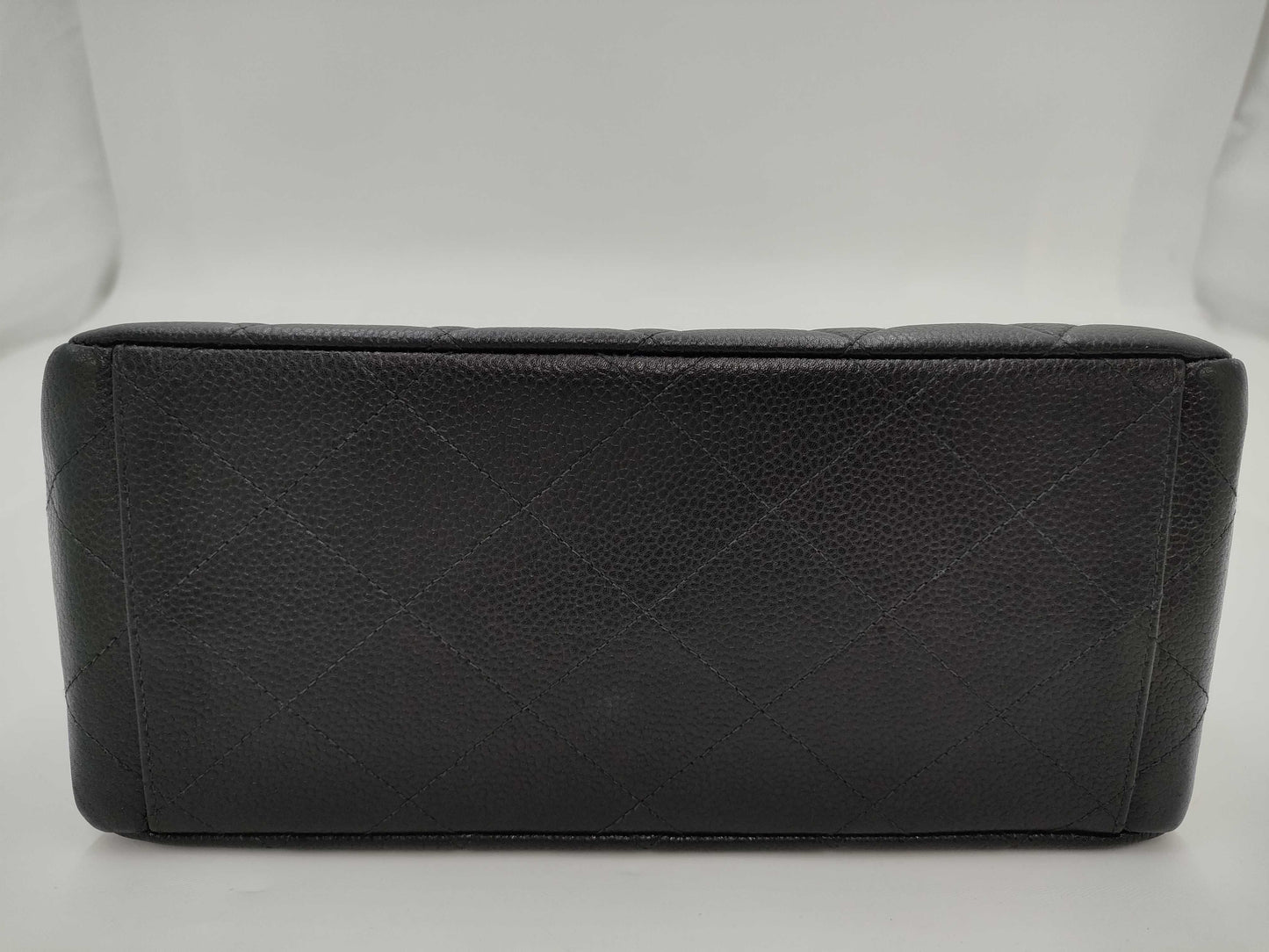 CHANEL Double-Face Matelasse Caviar Leather Shoulder Bag in Black with GD Hardware, No. 4