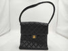 CHANEL Double-Face Matelasse Caviar Leather Shoulder Bag in Black with GD Hardware, No. 4
