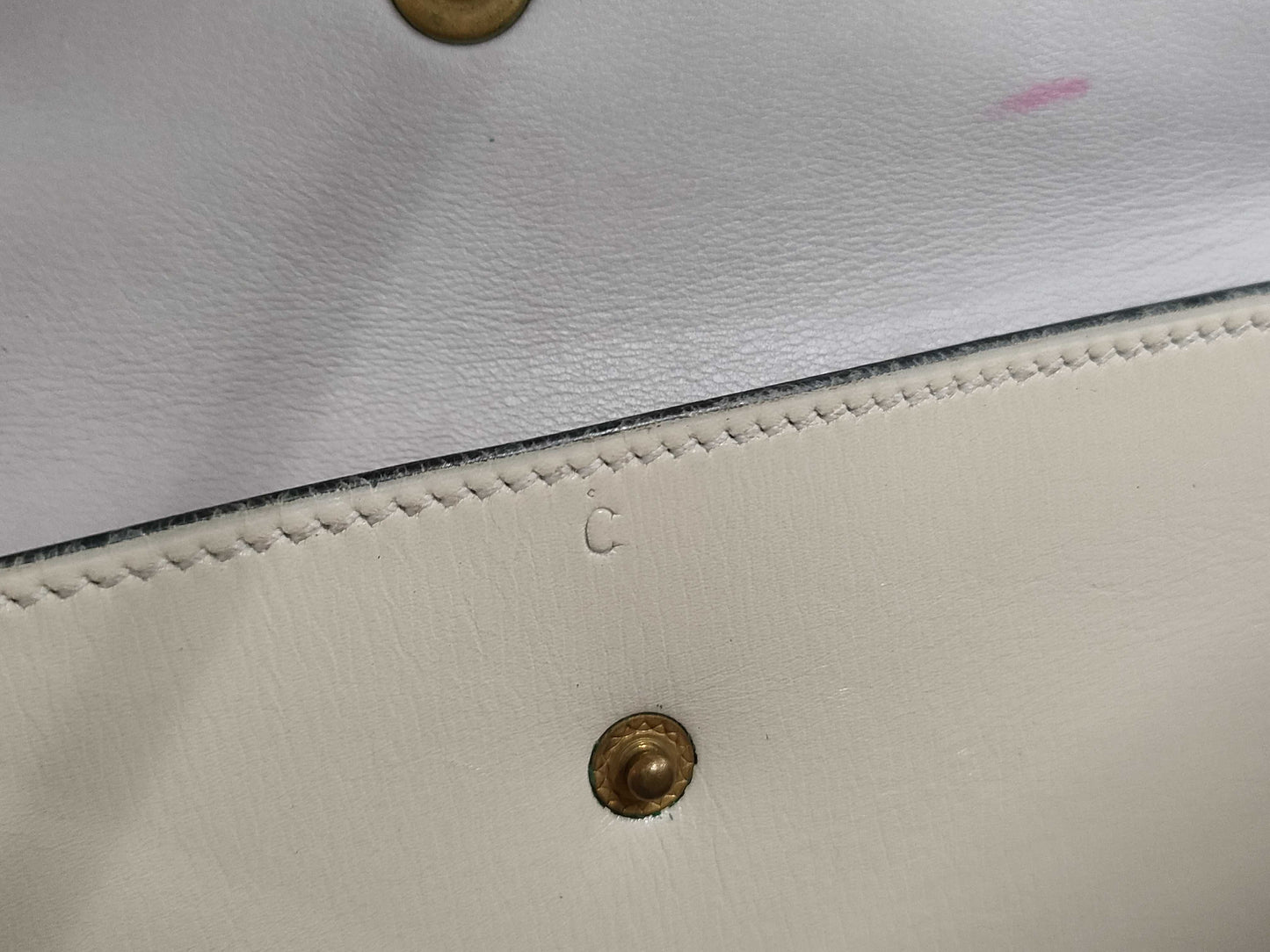 HERMES Ring Do Leather Handbag