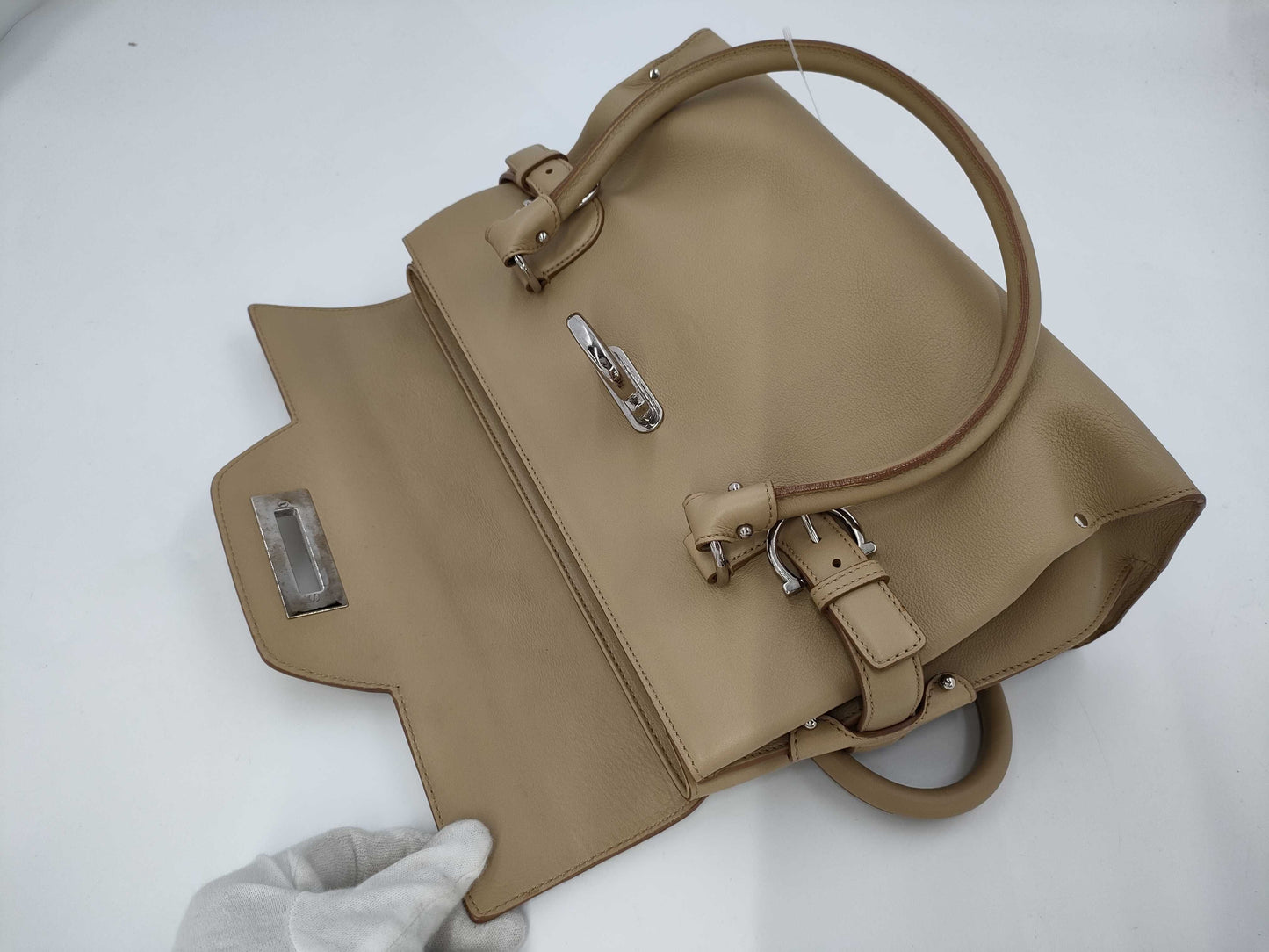 Salvatore Ferragamo Gancini hardware handbag