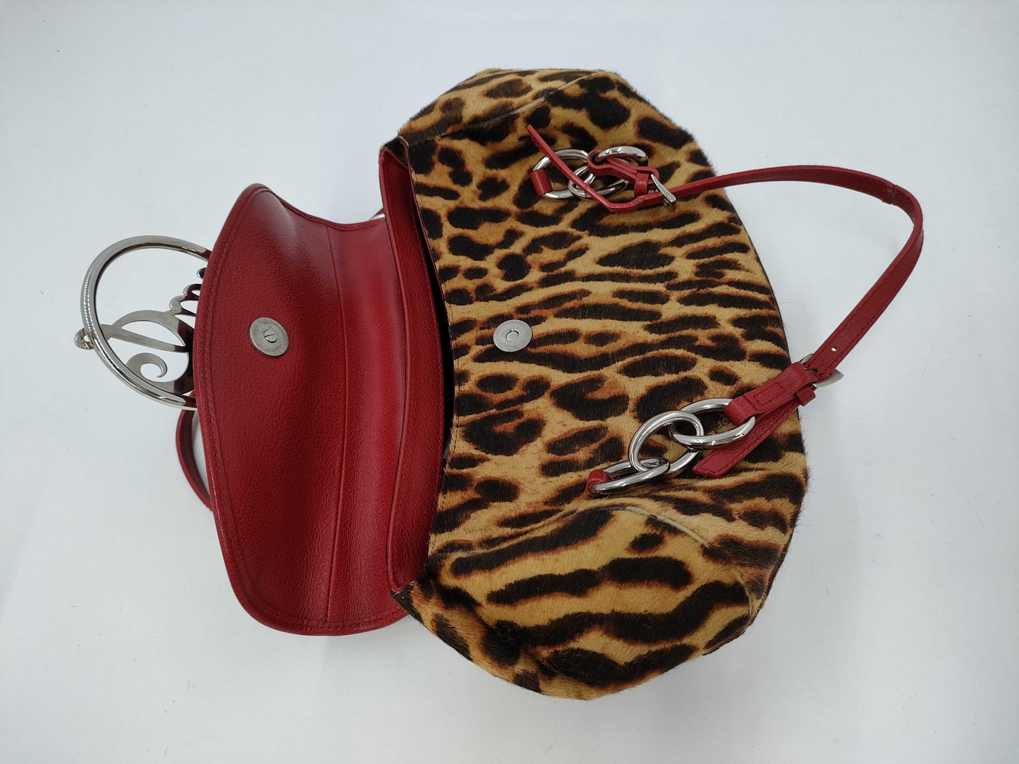 Dior Leopard Print Harako Handbag Handbag