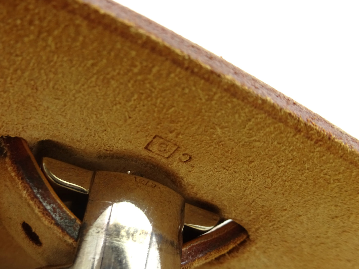 HERMES Airbag □G engraved handbag
