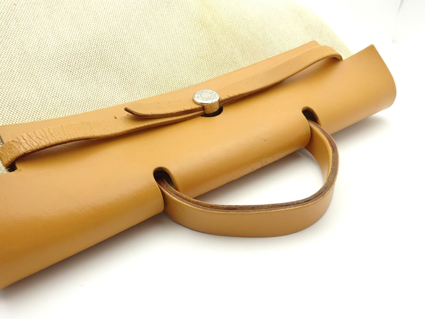 HERMES Airbag □G engraved handbag