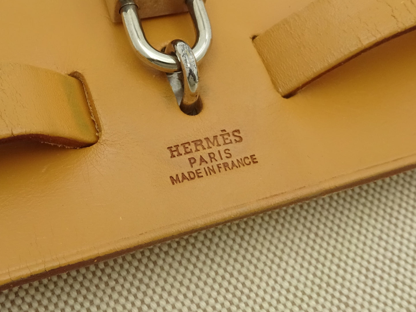 HERMES Airbag □G engraved handbag