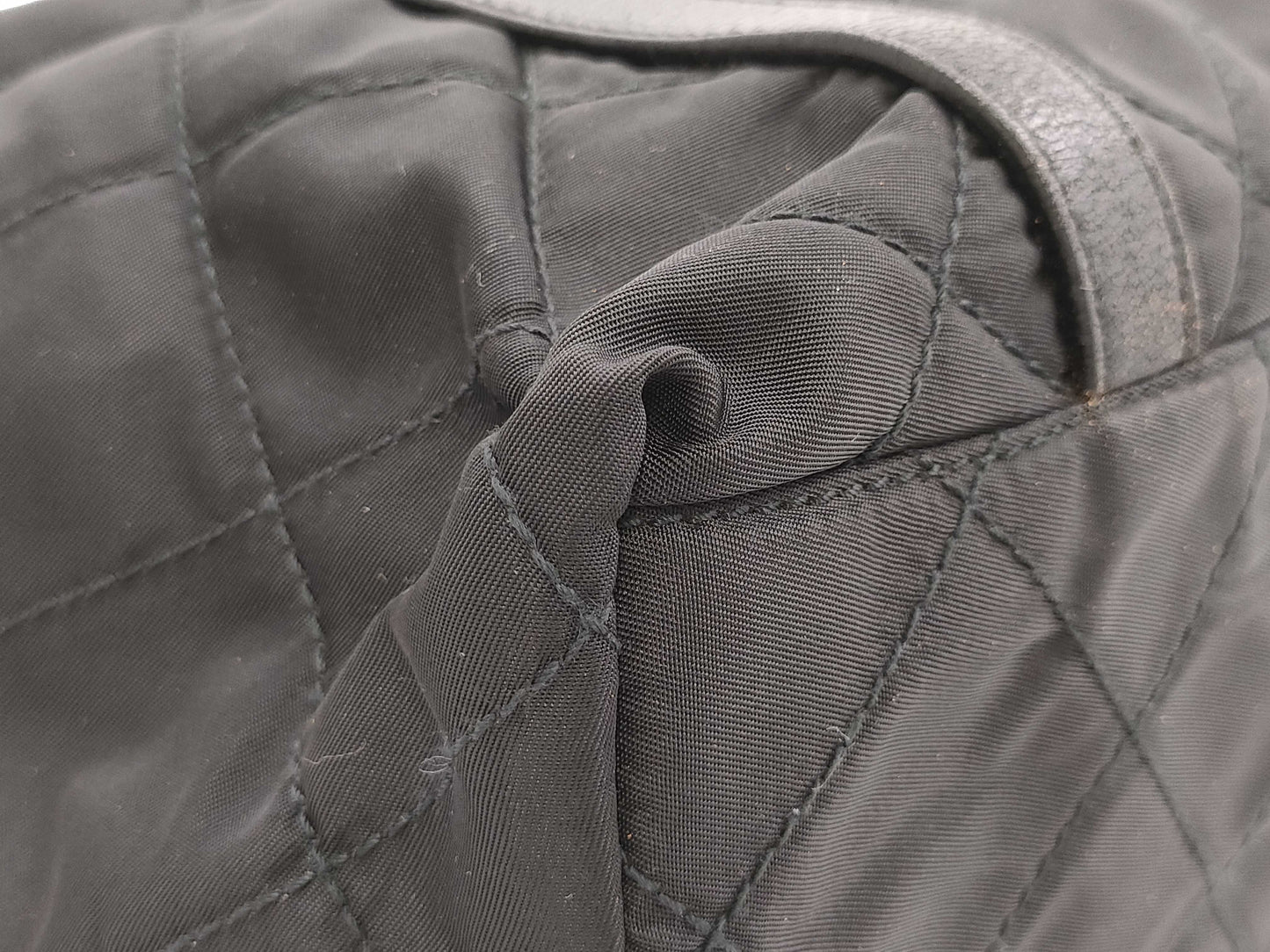PRADA Quilted Taste Nylon Black Tote Bag