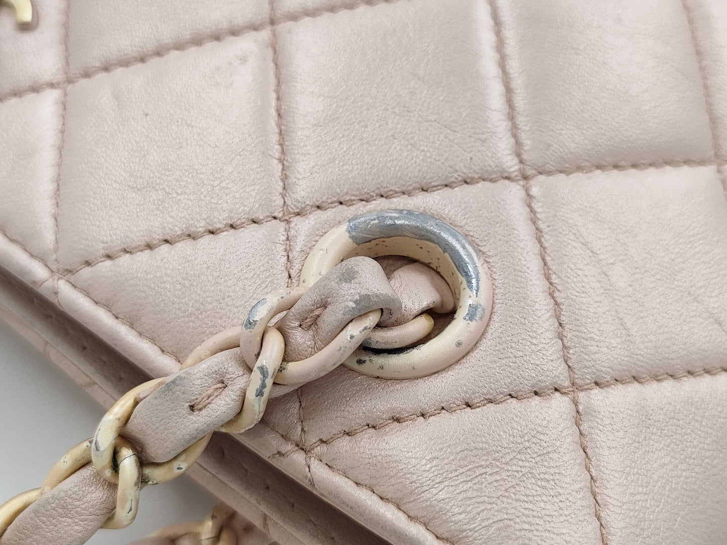 CHANEL Matelasse Pink Chain Coco Mark Handbag