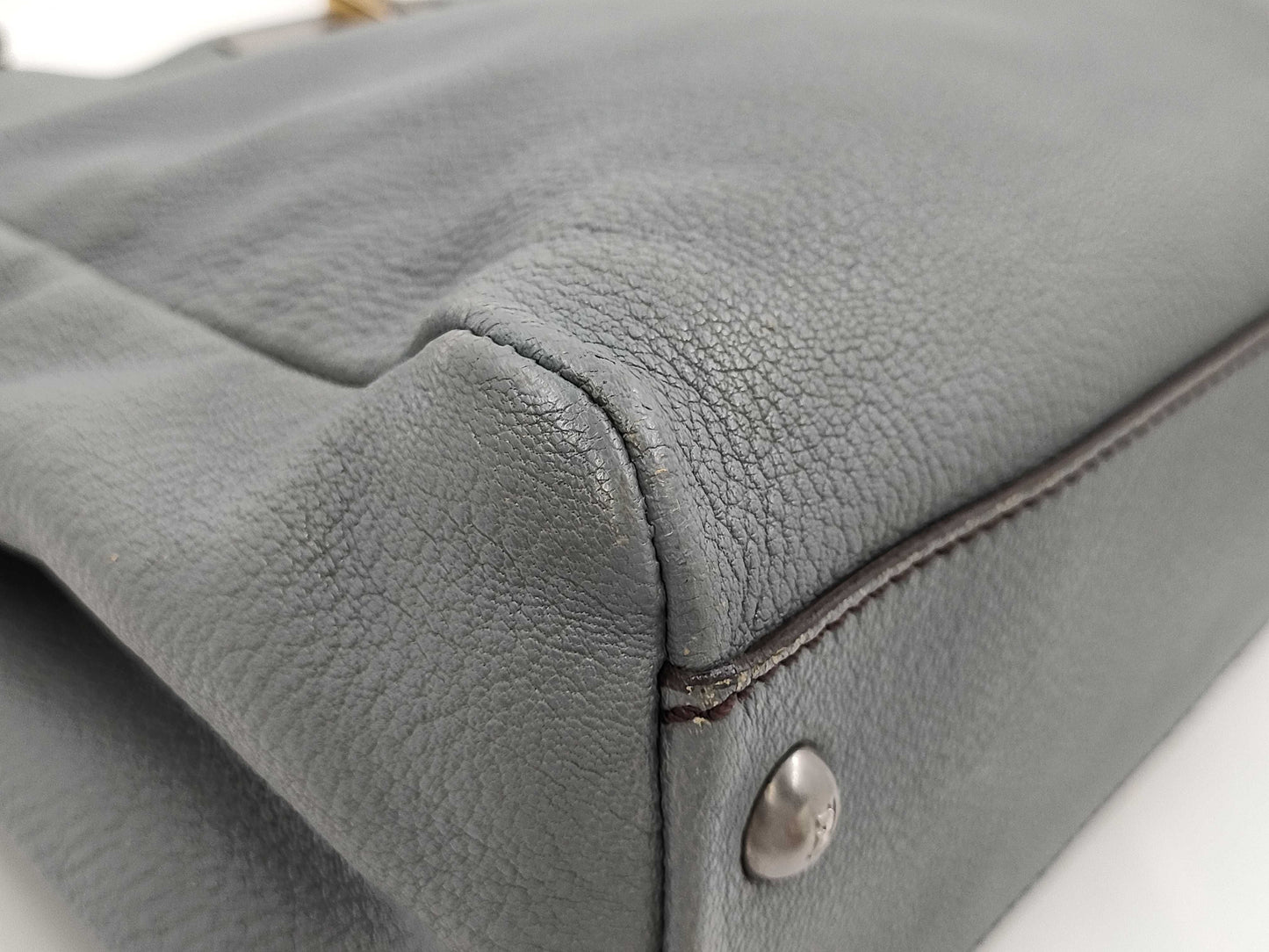 FENDI Peekaboo 2-way shoulder handbag in gray