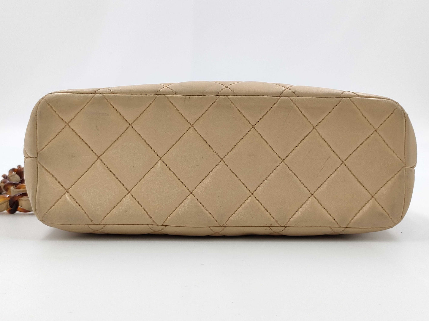 CHANEL Matelasse Tortoiseshell Coco Mark Beige Tote Bag